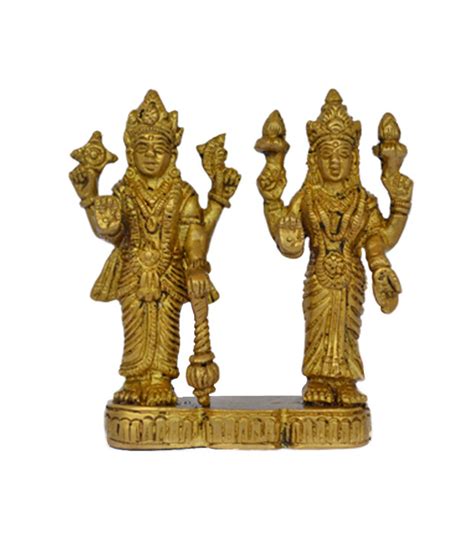 Lord Vishnu And Lakshmi With Hands Held Up In Abhaya Mudra लक्ष्मी