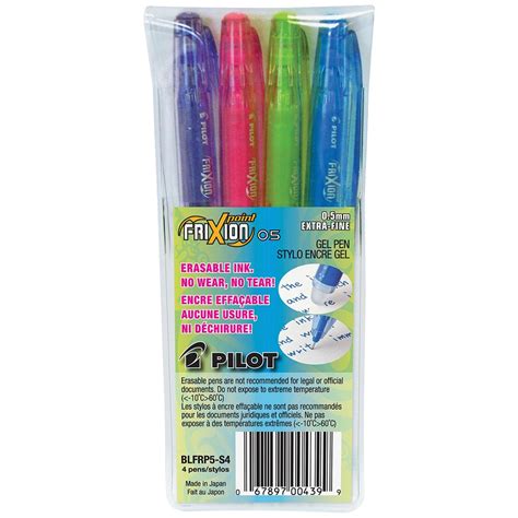 Pilot Frixion Needle Point Erasable Gel Pen Assorted Colours Extra