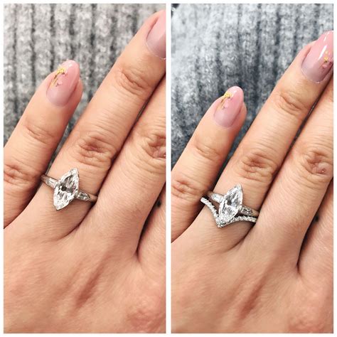 Four prongs secure the long body of the gem, while two additional prongs cover the tips to protect against chipping or fracturing. Look at these simple engagement ring .. # ...