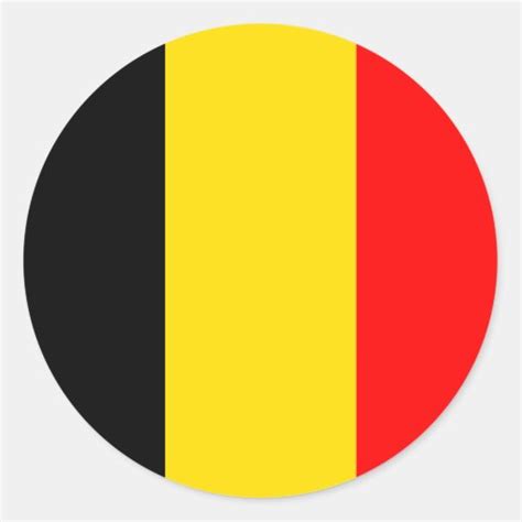 Belgium Flag Classic Round Sticker Zazzle