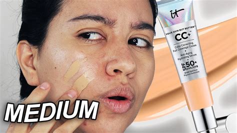 It Cosmetics Cc Full Coverage Cream Wear Test Medium Days Of