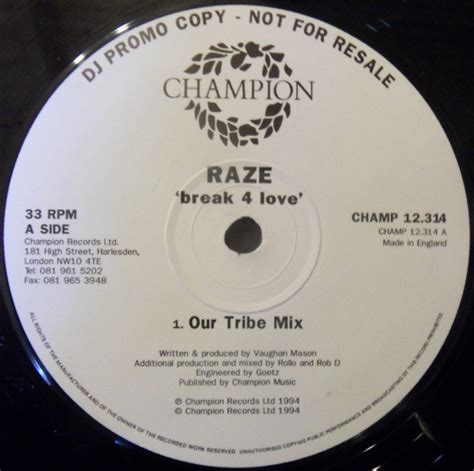 Raze Break 4 Love 1994 Vinyl Discogs