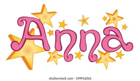 Girls Name Vector Series Anna Stock Vector Royalty Free Shutterstock