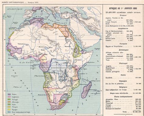 Afrique Au 1er Janvier 1890 Digital Collections At The University Of