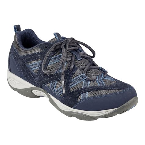 Easy Spirit Leather Exploremap Walking Shoes In Blue Lyst