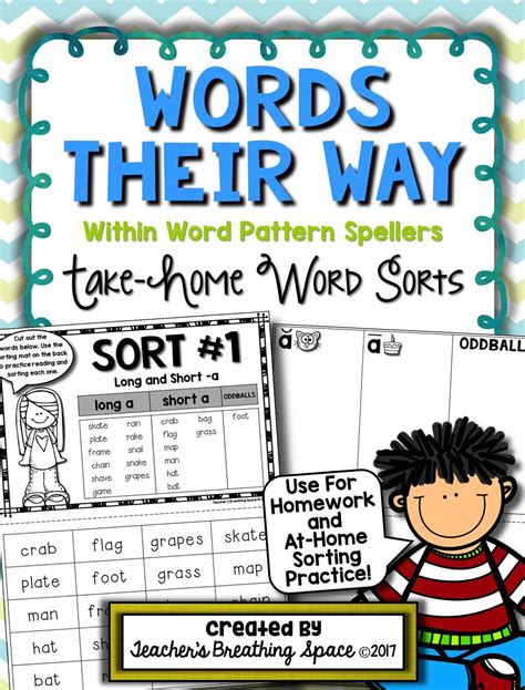Homework Sorts And Lists Within Word Pattern Spellers Words Their Way