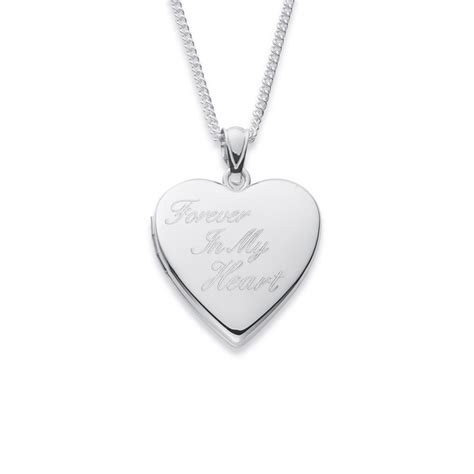 Sterling Silver Forever In My Heart Locket Pascoes