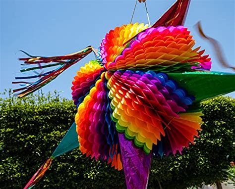 Mexican Large Star Pinata Festive Rainbow Pinatas Party Decorations