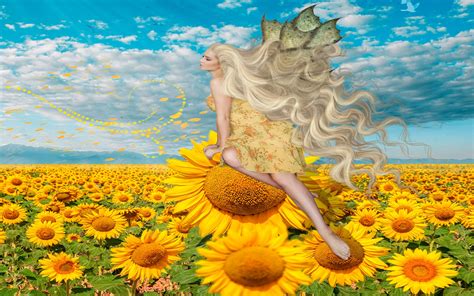 Sunflower Fairy By Marphilhearts D8ofouu