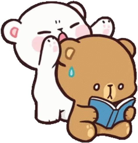 Milkandmocha Cute Bears Kawaii Grumpy Read Freetoedit Clipart Full
