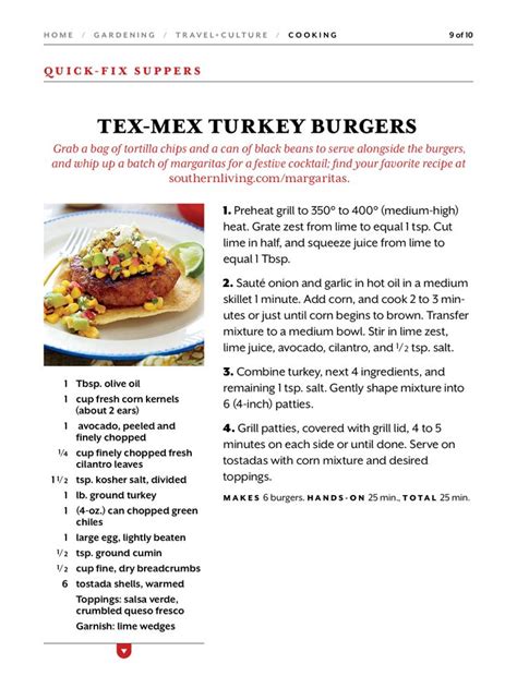Tex Mex Turkey Burgers Favorite Recipes Cooking Turkey Burgers