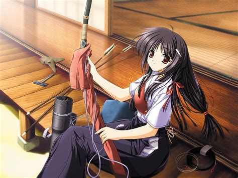 Anime Anime Girls Bows Original Characters Wallpapers Hd Desktop