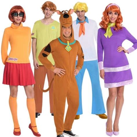 official adult s scooby doo fred velma shaggy daphne gang fancy dress costumes ebay