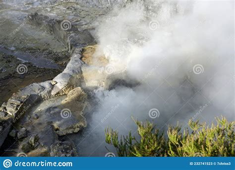 Hot Steam Over River In Furnas Stock Image Image Of Lava Nature