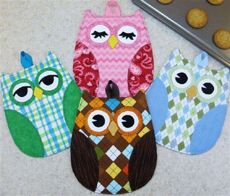 Owl Pot Holder The Whoot Owl Sewing Sewing Projects Potholder Patterns