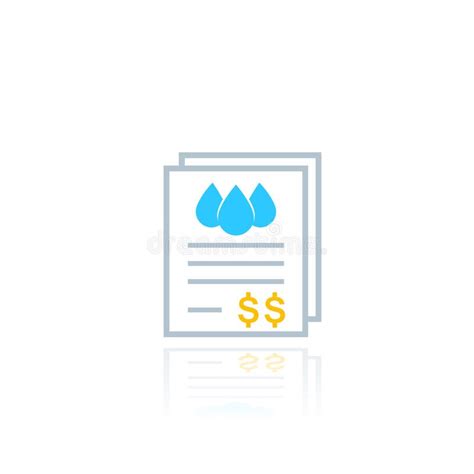 Water Utility Bill Icon Stock Vector Illustration Of Account 136791373