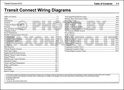 2013 Ford Transit Connect Wiring Diagram Manual Original