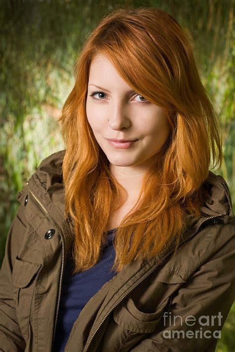 Beautiful Young Redhead Girl Outdoors 1 Photograph By Alstair Thane