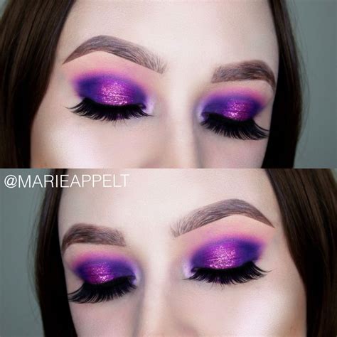 Purple Holiday Glam Purple Halo Eye Makeup Tutorial Marieappelt