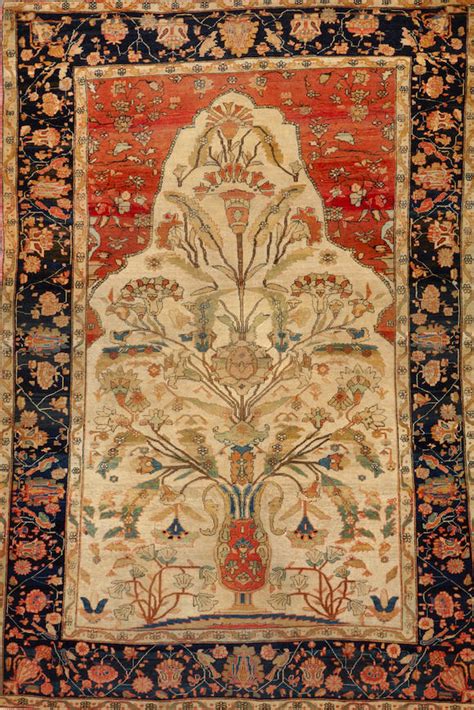 bonhams a mohtasham kashan rug central persia size approximately 4ft