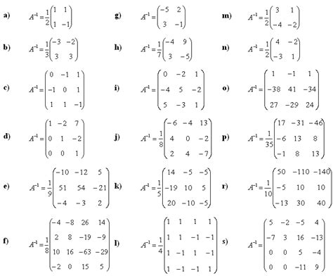 Answers To Math Exercises And Math Problems Inverse Matrix