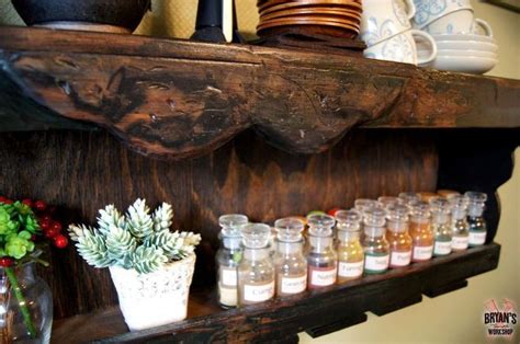 Diy Wood Spice Rack With A Pallet Wine Glass Holder Pallet Shelving