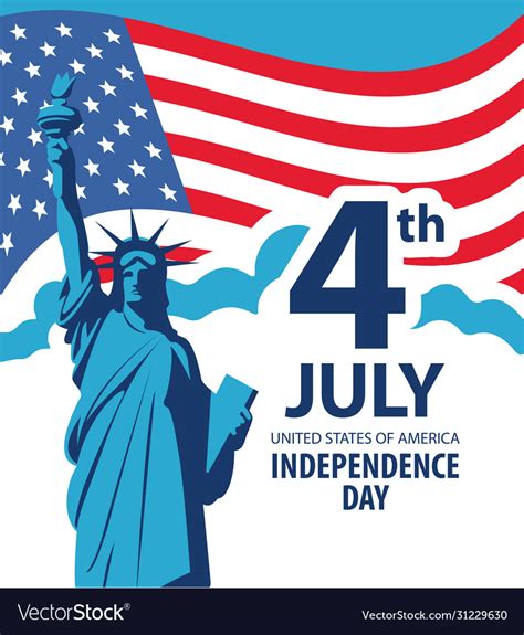 Banner On Theme Us Independence Day Royalty Free Vector