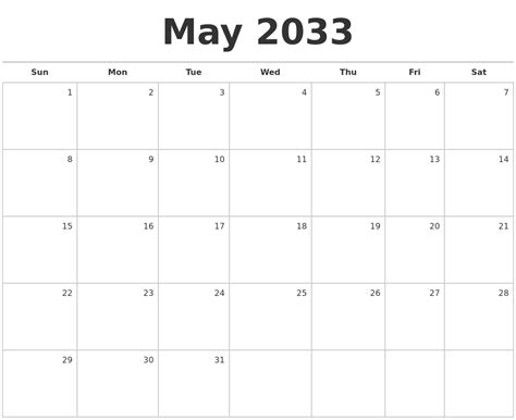 June 2033 Calendars To Print