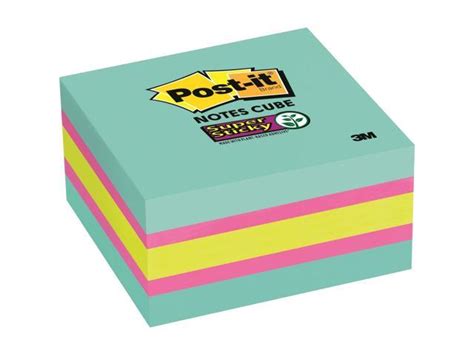 M Post It Note Cube Super Sticky X Cube Aqua Wave Ssafg