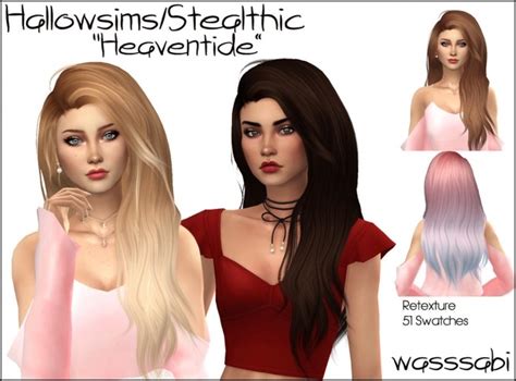 Hallowsims And Stealthic Heaventide Hair Retexture At Wasssabi Sims The