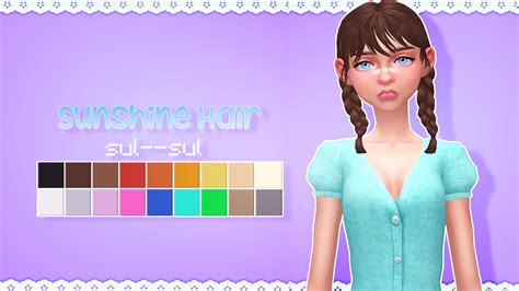 Sul Sul Sunshine Hair Sims 4 Hairs