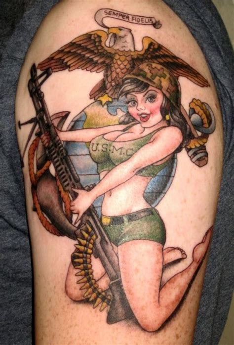 military pin up tattoo designs