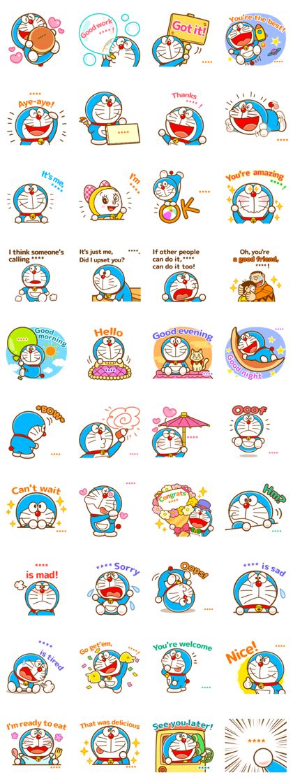Doraemon Custom Stickers Line Whatsapp Sticker  Png