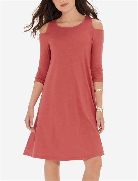 Finished With Bare Shoulder Cutouts This Swing Dress Is Comfortable