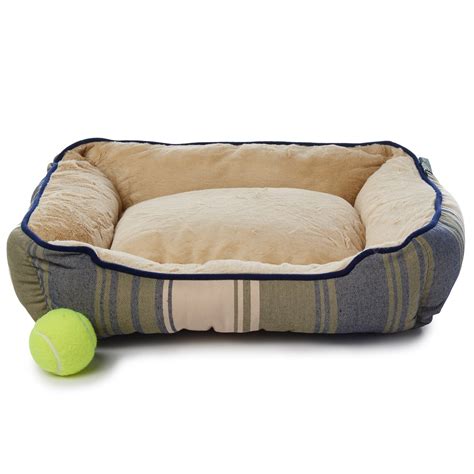 Woolrich Everett Stripe Bolster Dog Bed 18x20”
