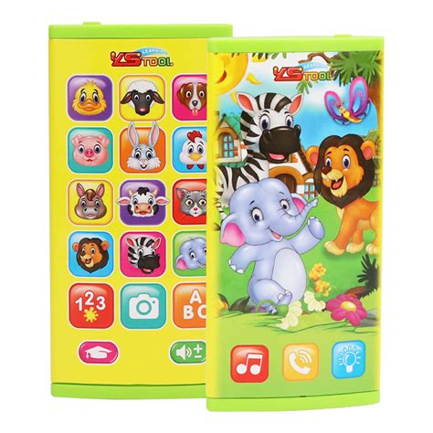 Two Sided Screen Mobile Phone Toy Music Learning Animal Chat Count
