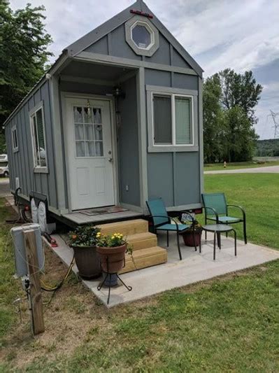 This Tiny House For Sale In Oklahoma Is Beautiful In Blue Tiny Houses