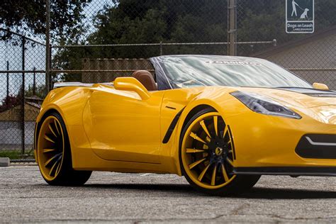 Pics Forgiato Widebody Corvette Stingray Convertible In Yellow