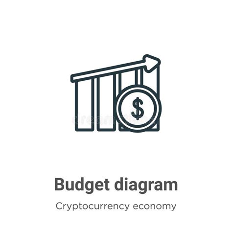 Budget Diagram Outline Vector Icon Thin Line Black Budget Diagram Icon