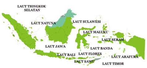 Daftar Nama Laut Di Indonesia Mikirbae