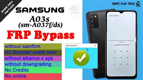 Samsung A03s Frp Bypass Samsung A03s Frp Unlock No Knox Support