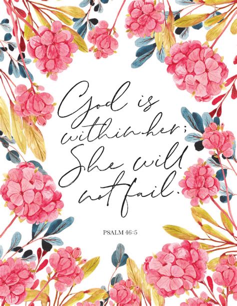 Beautiful Free Printable Bible Verse Poster For Psalm 465 With