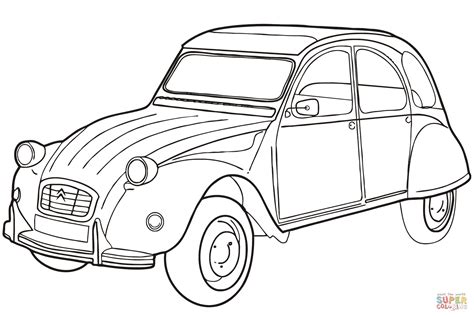 Coloriage ford mustang voiture de course tuning. citroen-2-cv-coloring-page.png (1500×1006) | Dessin ...