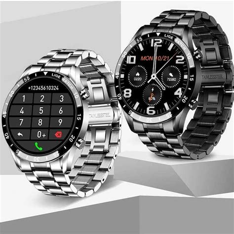 Lige Mens Smart Watch Sports Watch Bluetooth Call Full Screen Touch