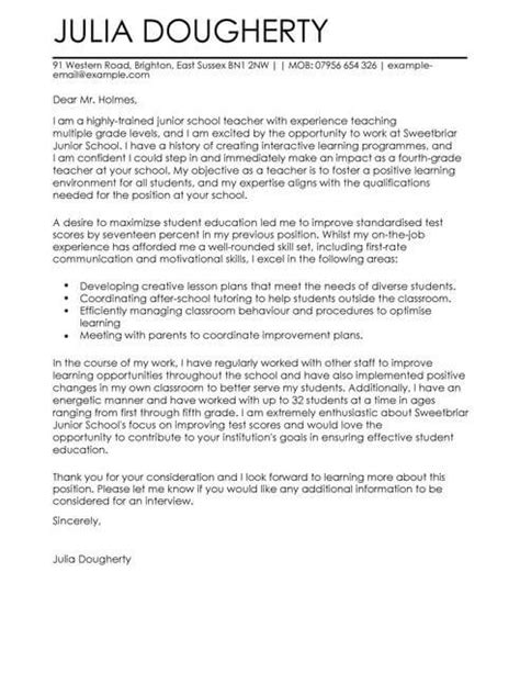 You may also see teacher templates. Teacher Education Cover Letter Template | Cover Letter ...