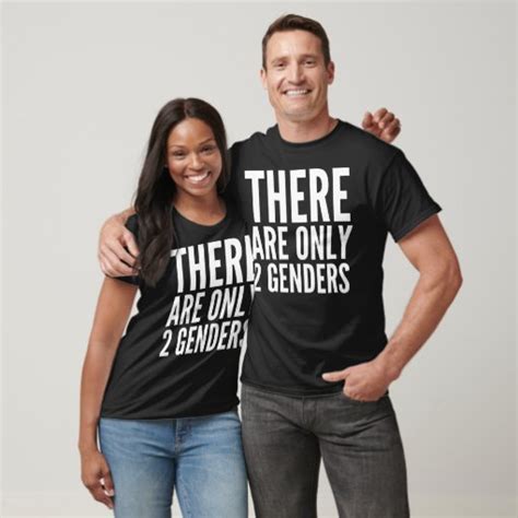 There Are Only 2 Genders Typography T Shirt Zazzle