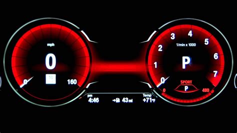 BMW Instrument Cluster Display - Driving Modes - YouTube