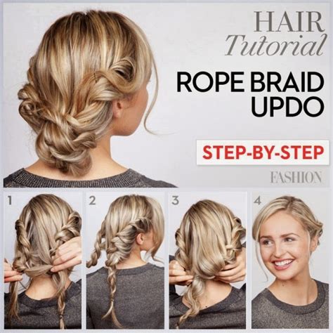 World Of Fashion Rope Braid Tutorial Learn How To Do This Twisted Updo In 4 Easy Steps