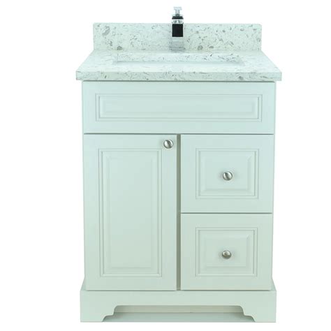 Lukx Bold Damian 24 Inch Vanity In Antique White Right Side Drawers