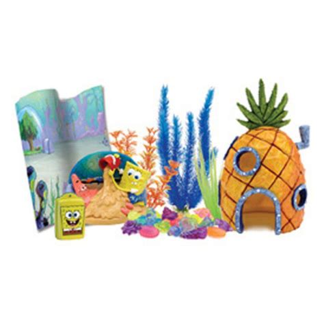 Penn Plax Spongebob Aquarium Decorating Kit Sbdk1 Spongebob Fish Tank